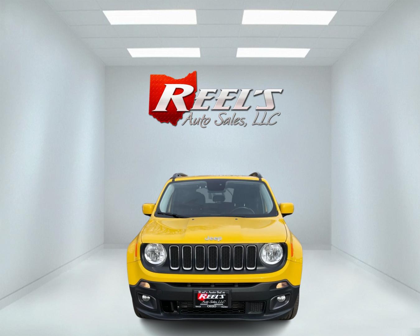 2017 Yellow /Black Jeep Renegade Latitude FWD (ZACCJABBXHP) with an 2.4L I4 DOHC 16V engine, 9-Speed Automatic transmission, located at 11115 Chardon Rd. , Chardon, OH, 44024, (440) 214-9705, 41.580246, -81.241943 - Photo#1